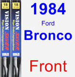 Front Wiper Blade Pack for 1984 Ford Bronco - Vision Saver