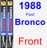 Front Wiper Blade Pack for 1988 Ford Bronco - Vision Saver