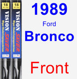 Front Wiper Blade Pack for 1989 Ford Bronco - Vision Saver