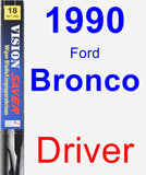 Driver Wiper Blade for 1990 Ford Bronco - Vision Saver