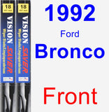 Front Wiper Blade Pack for 1992 Ford Bronco - Vision Saver