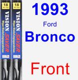 Front Wiper Blade Pack for 1993 Ford Bronco - Vision Saver