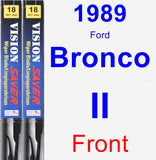 Front Wiper Blade Pack for 1989 Ford Bronco II - Vision Saver