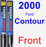 Front Wiper Blade Pack for 2000 Ford Contour - Vision Saver