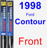 Front Wiper Blade Pack for 1998 Ford Contour - Vision Saver