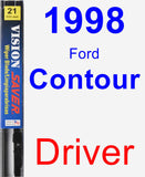 Driver Wiper Blade for 1998 Ford Contour - Vision Saver