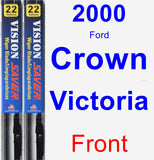 Front Wiper Blade Pack for 2000 Ford Crown Victoria - Vision Saver