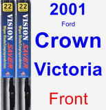 Front Wiper Blade Pack for 2001 Ford Crown Victoria - Vision Saver