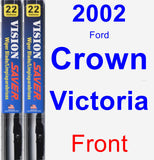 Front Wiper Blade Pack for 2002 Ford Crown Victoria - Vision Saver