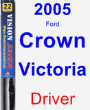 Driver Wiper Blade for 2005 Ford Crown Victoria - Vision Saver