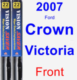 Front Wiper Blade Pack for 2007 Ford Crown Victoria - Vision Saver