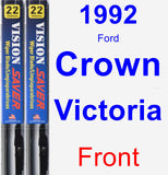 Front Wiper Blade Pack for 1992 Ford Crown Victoria - Vision Saver