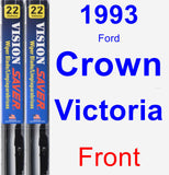 Front Wiper Blade Pack for 1993 Ford Crown Victoria - Vision Saver
