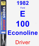 Driver Wiper Blade for 1982 Ford E-100 Econoline - Vision Saver