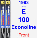 Front Wiper Blade Pack for 1983 Ford E-100 Econoline - Vision Saver