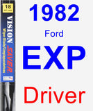 Driver Wiper Blade for 1982 Ford EXP - Vision Saver