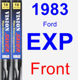 Front Wiper Blade Pack for 1983 Ford EXP - Vision Saver