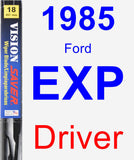 Driver Wiper Blade for 1985 Ford EXP - Vision Saver