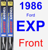 Front Wiper Blade Pack for 1986 Ford EXP - Vision Saver