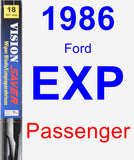 Passenger Wiper Blade for 1986 Ford EXP - Vision Saver