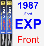 Front Wiper Blade Pack for 1987 Ford EXP - Vision Saver