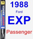 Passenger Wiper Blade for 1988 Ford EXP - Vision Saver