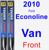 Front Wiper Blade Pack for 2010 Ford Econoline Van - Vision Saver