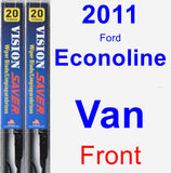 Front Wiper Blade Pack for 2011 Ford Econoline Van - Vision Saver
