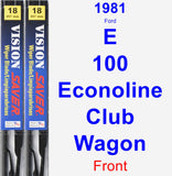 Front Wiper Blade Pack for 1981 Ford E-100 Econoline Club Wagon - Vision Saver