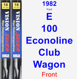 Front Wiper Blade Pack for 1982 Ford E-100 Econoline Club Wagon - Vision Saver