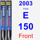 Front Wiper Blade Pack for 2003 Ford E-150 - Vision Saver