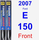 Front Wiper Blade Pack for 2007 Ford E-150 - Vision Saver