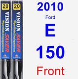 Front Wiper Blade Pack for 2010 Ford E-150 - Vision Saver
