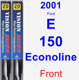 Front Wiper Blade Pack for 2001 Ford E-150 Econoline - Vision Saver