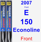 Front Wiper Blade Pack for 2007 Ford E-150 Econoline - Vision Saver