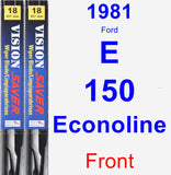 Front Wiper Blade Pack for 1981 Ford E-150 Econoline - Vision Saver