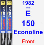 Front Wiper Blade Pack for 1982 Ford E-150 Econoline - Vision Saver