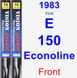 Front Wiper Blade Pack for 1983 Ford E-150 Econoline - Vision Saver