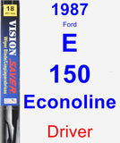 Driver Wiper Blade for 1987 Ford E-150 Econoline - Vision Saver