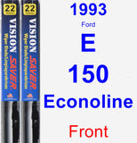 Front Wiper Blade Pack for 1993 Ford E-150 Econoline - Vision Saver