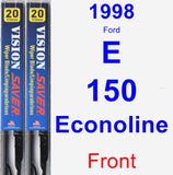 Front Wiper Blade Pack for 1998 Ford E-150 Econoline - Vision Saver