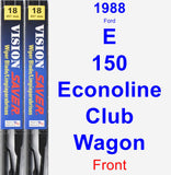 Front Wiper Blade Pack for 1988 Ford E-150 Econoline Club Wagon - Vision Saver