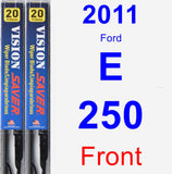 Front Wiper Blade Pack for 2011 Ford E-250 - Vision Saver