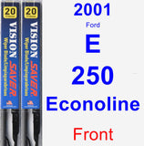 Front Wiper Blade Pack for 2001 Ford E-250 Econoline - Vision Saver