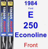 Front Wiper Blade Pack for 1984 Ford E-250 Econoline - Vision Saver