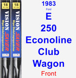 Front Wiper Blade Pack for 1983 Ford E-250 Econoline Club Wagon - Vision Saver