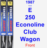 Front Wiper Blade Pack for 1987 Ford E-250 Econoline Club Wagon - Vision Saver