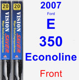 Front Wiper Blade Pack for 2007 Ford E-350 Econoline - Vision Saver