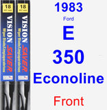 Front Wiper Blade Pack for 1983 Ford E-350 Econoline - Vision Saver