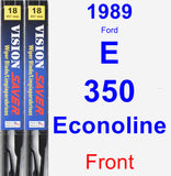 Front Wiper Blade Pack for 1989 Ford E-350 Econoline - Vision Saver